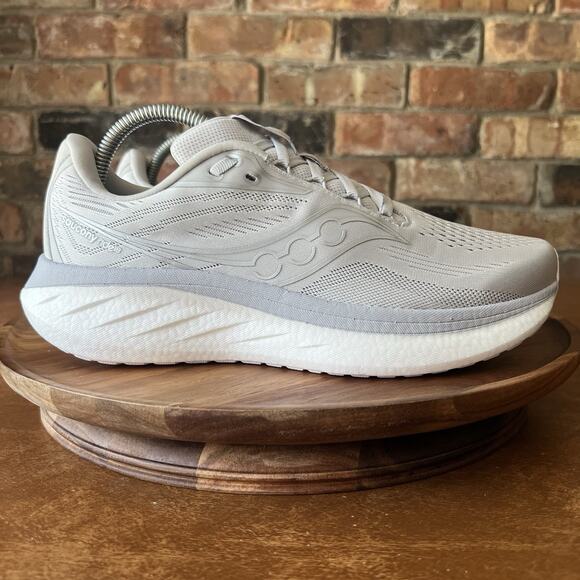 Saucony Ride 18 Women's 9.5 Cushion Cloud Gray Road Running Shoes Sneakers - Picture 12 of 16